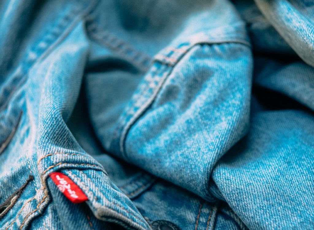 A blue denim Jacket.