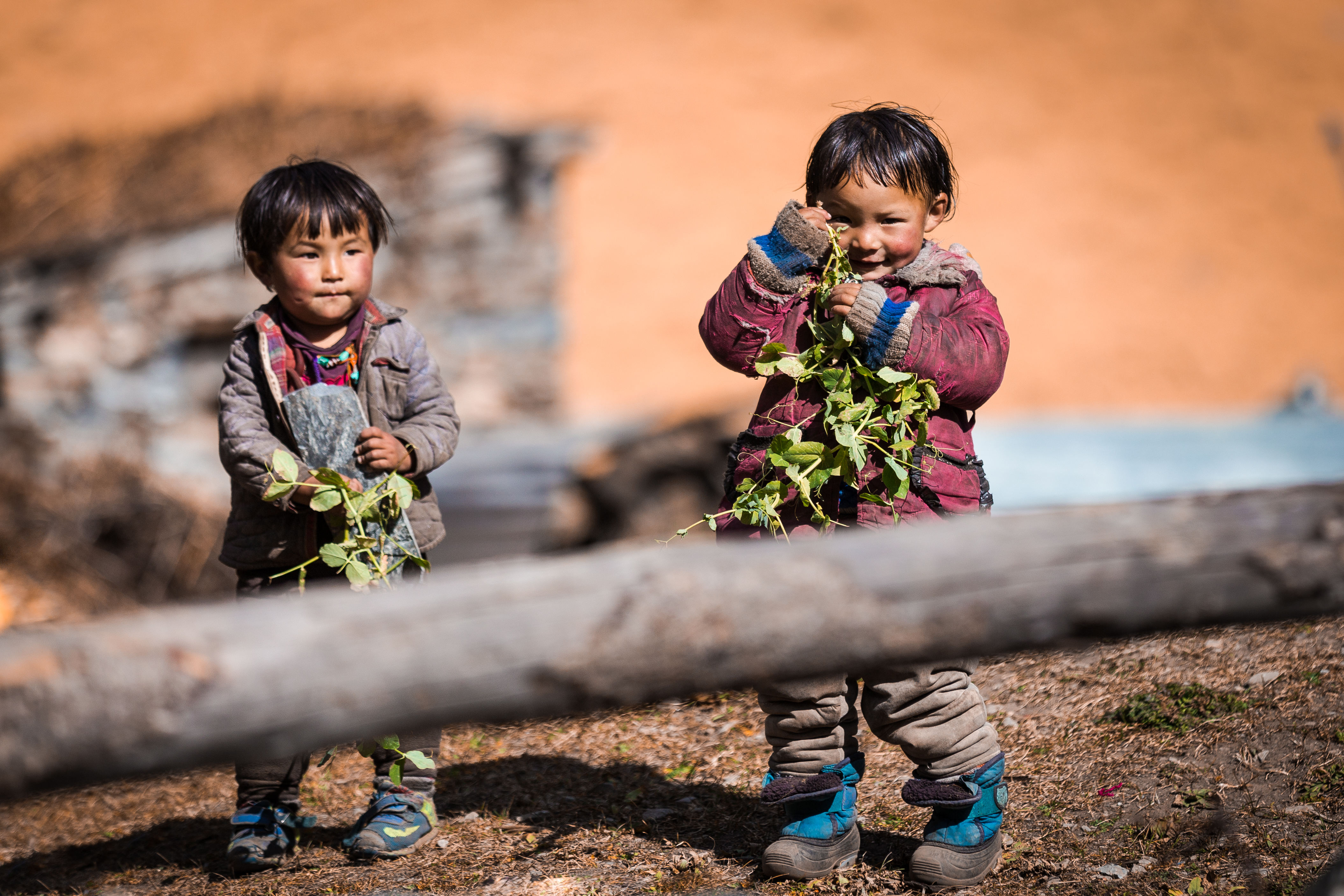 Children Kids Trekking Nepal