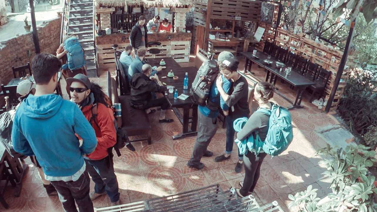 Embarking for Manasalu.